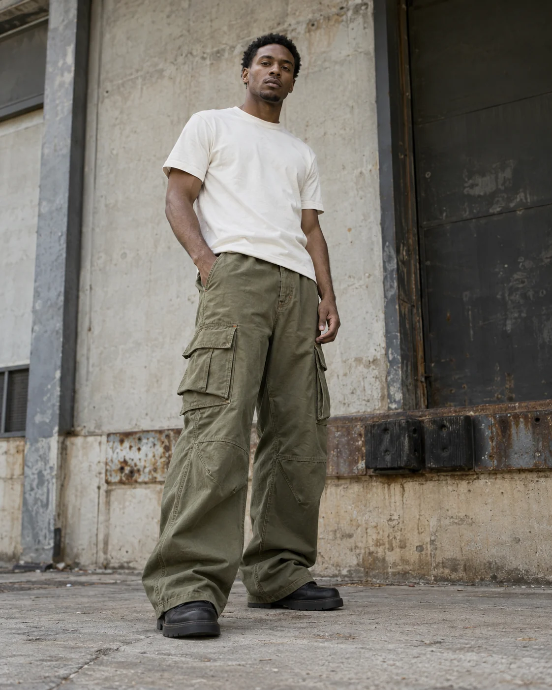 Baggy Cargo Pants — AI-generated custom streetwear concept