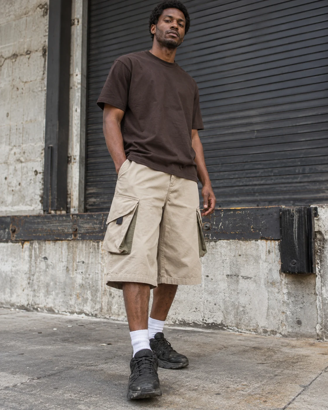 Baggy Cargo Shorts — AI-generated custom streetwear concept