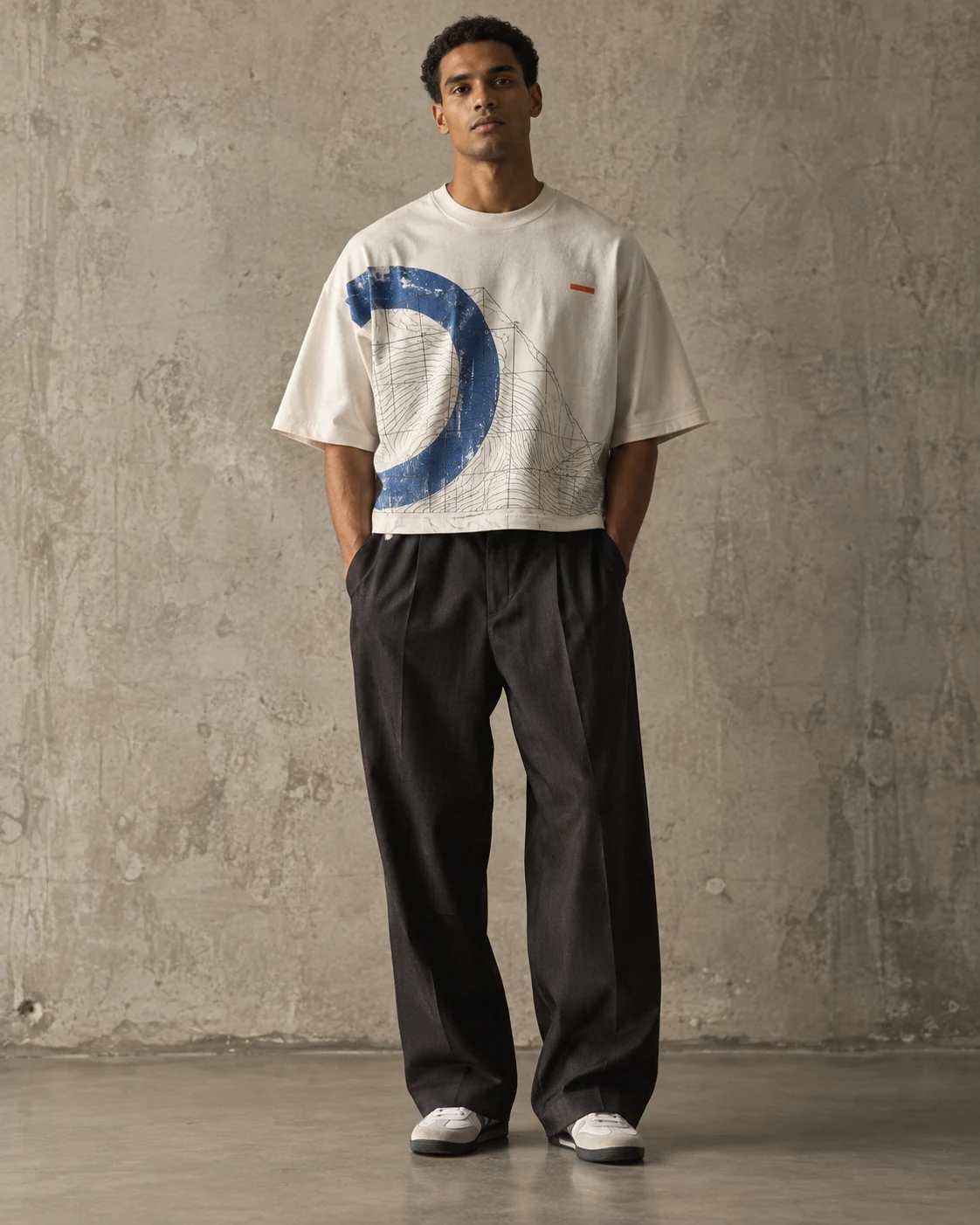 Cropped Wide T-Shirt — original AI-generated design concept