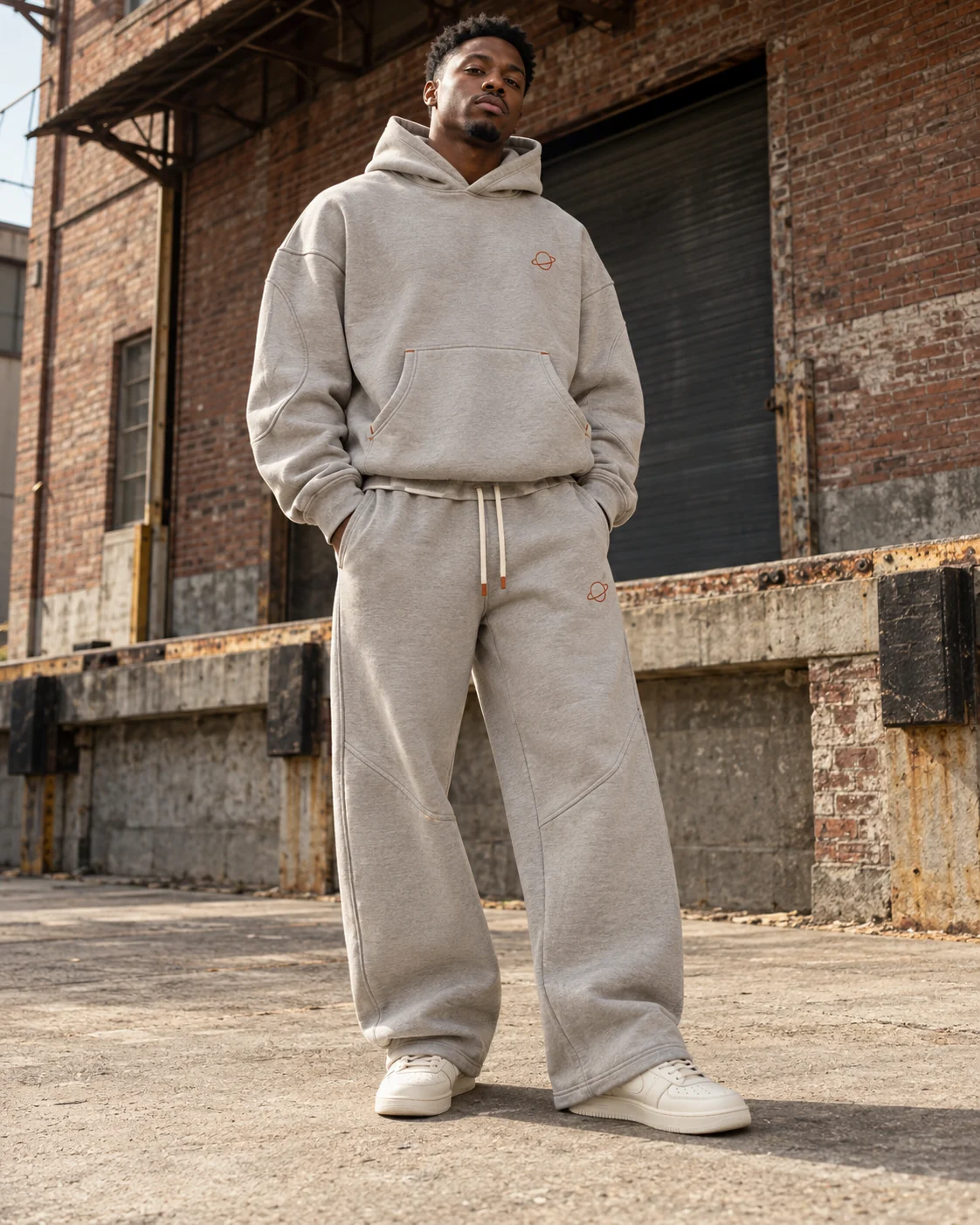 Heavyweight Hoodie & Sweatpants Set — AI-generated custom streetwear concept